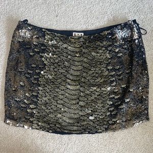 Haute Hippie - gold sequin mini skirt